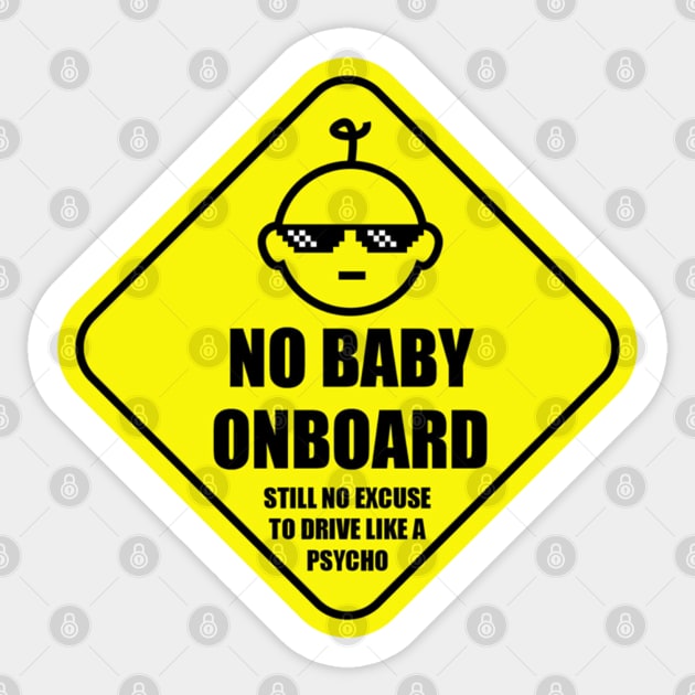 NO baby on board Sticker by  The best hard hat stickers 